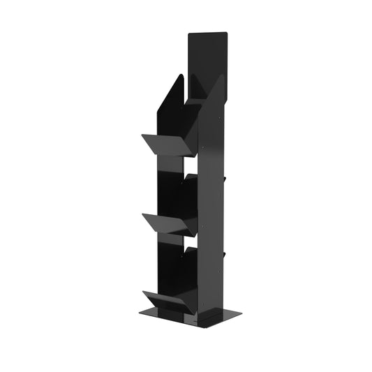 Black A4 Brochure Holder 3 Tier - Metal