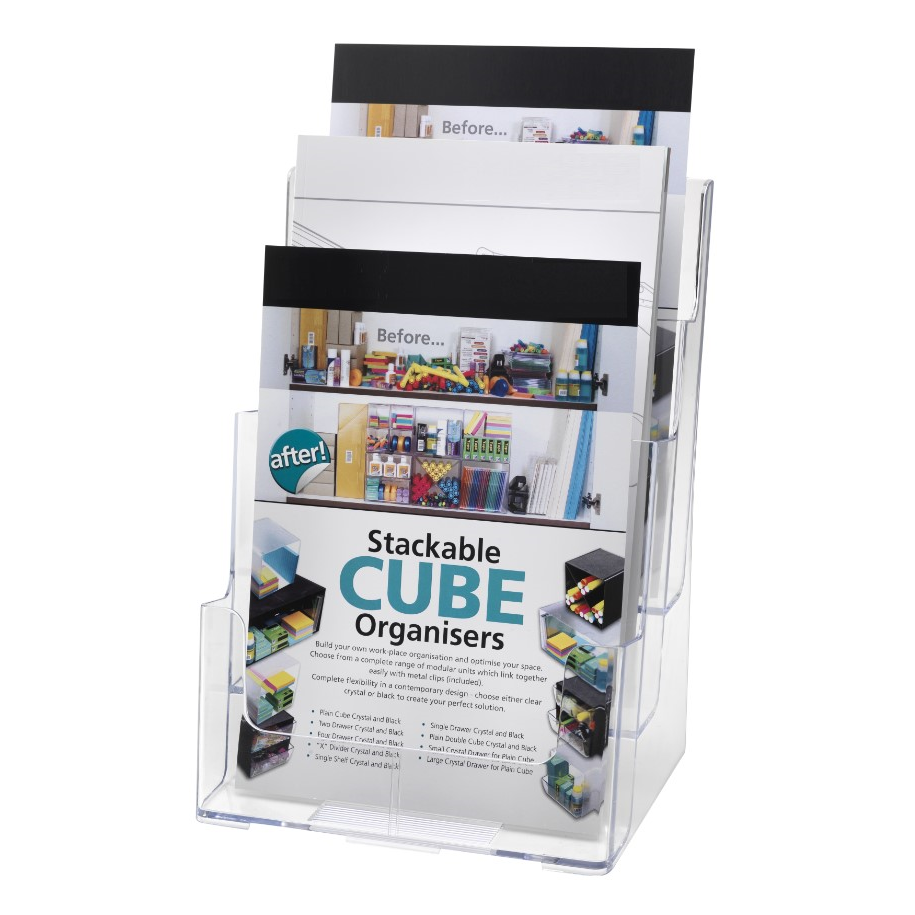 Leaflet Dispenser A4 - 3 Tier